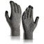 Winter Gloves – Warm Touchscreen Thermal Knit Design by Shopsery - Black Grey image
