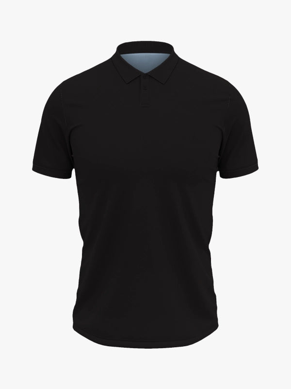Custom Printed Polo T-Shirts – Premium Cotton (Black) | Company Polo Shirts with Logo image 2