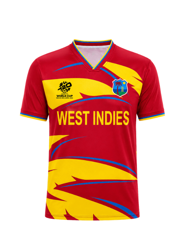 West Indies ICC Men's T20 World Cup 2026 Cricket Jersey – Fan Version by Shopsery image 1
