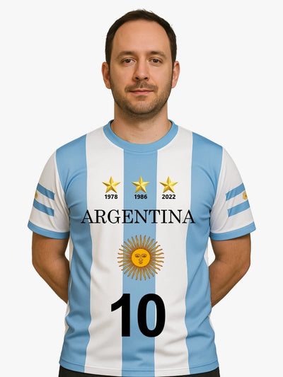 Argentina 3-Star World Cup Winning Soccer Jersey by shopsery image 1